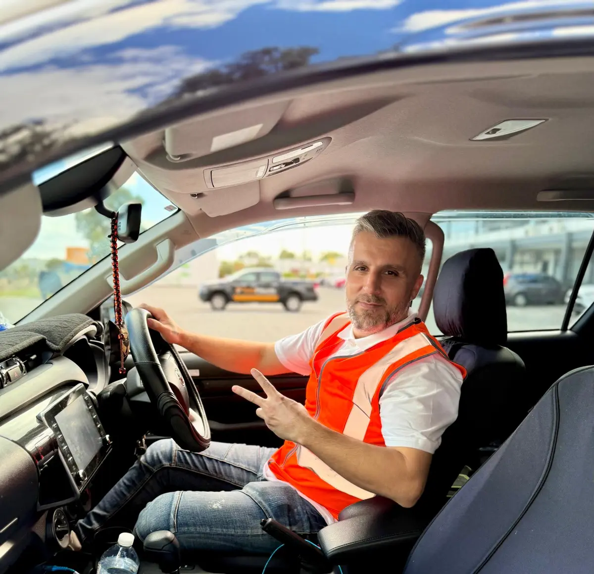 Kevin from Mitan Painting in his work ute