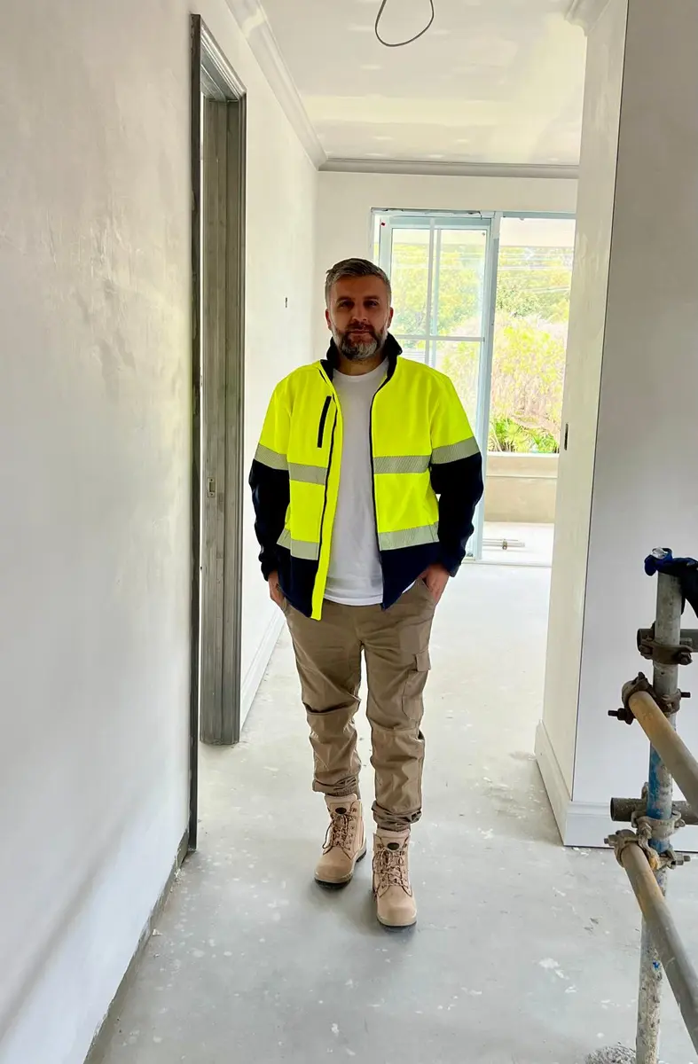 Kevin, owner of Mitan Painting, on site at a new build in Perth